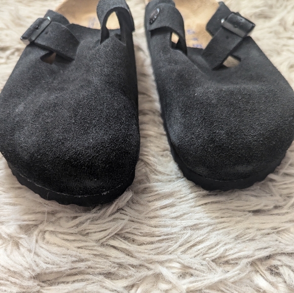 NWOT Birkenstock Boston Soft Footbed Suede Leather in Black - Picture 4 of 12